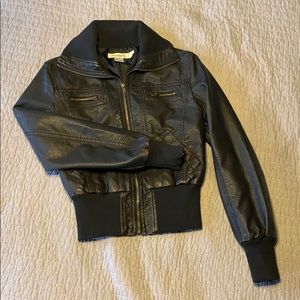 Bomber leather jacket